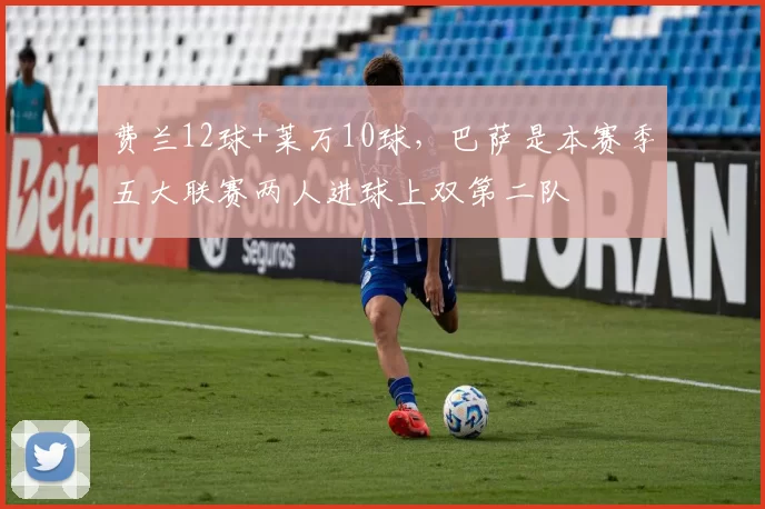 费兰12球+莱万10球，巴萨是本赛季五大联赛两人进球上双第二队